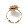 Ion Plating(IP) 304 Stainless Steel Open Cuff Finger Ring Cabochon Settings RJEW-G285-23G-3