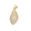 Brass Micro Pave Cubic Zirconia Pendants KK-D317-097G-1