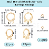 24Pcs 2 Style Brass Huggie Hoop Earring Findings FIND-BBC0002-63-2