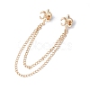Fleur De Lis Alloy Hanging Chain Brooches JEWB-NH0001-01G-1