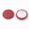 Imitation Leather Covered Cabochons WOVE-N006-02F-2
