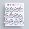 Tarnish Resistant 304 Stainless Steel Dangle Stud Earrings EJEW-F246-01P-1