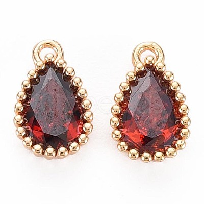 Brass Inlaid Cubic Zirconia Charms KK-S356-771B-1