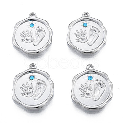304 Stainless Steel Pendants STAS-N098-159P-1