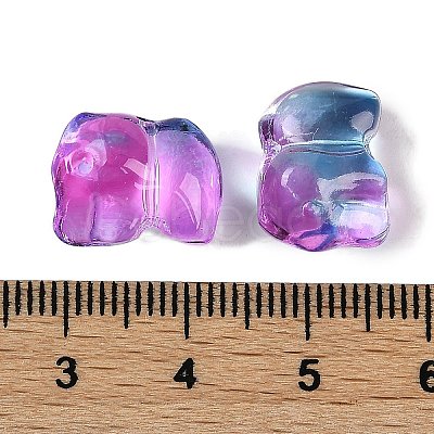 Spray Painted Glass Beads GLAA-Z007-04L-1