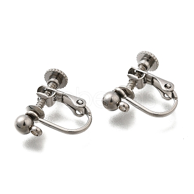 316 Stainless Steel Clip-on Earring Findings EJEW-R019-01P-1