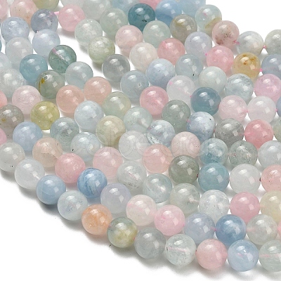 Natural Morganite Beads Strands G-H329-C10-10mm-A-1