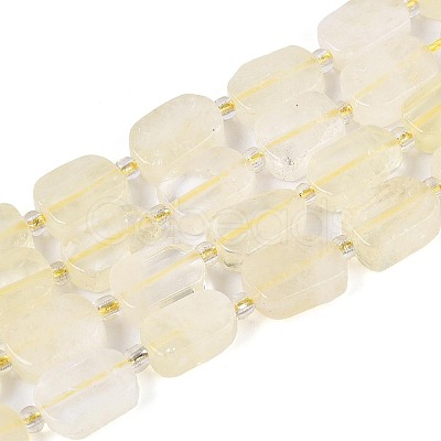 Natural Lemon Quartz(Heated) Beads Strands G-T138-26A-05-1