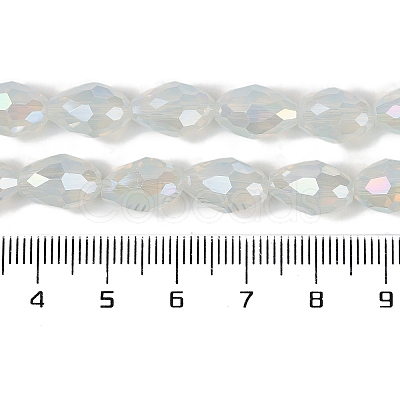 Opaque Solid Color Electroplate Glass Beads Strands LS-EGLA-N013-J6mm-B02-1