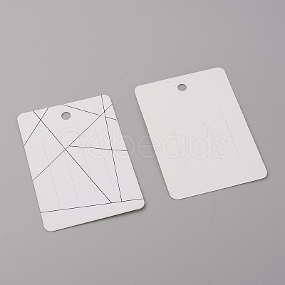 White Cardboard Hair Clip Display Cards DIY-WH0223-54-1