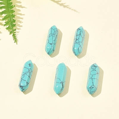 5Pcs Synthetic Turquoise Healing Stones G-FS0005-83L-1