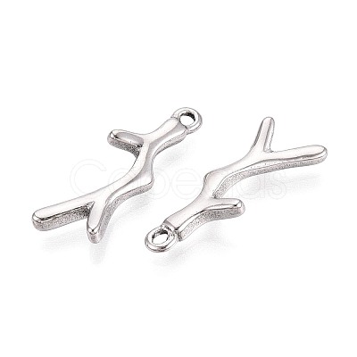 304 Stainless Steel Branch Pendants STAS-T067-49P-1