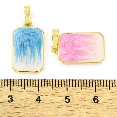 Brass Enamel Pendants KK-S401-10G-1