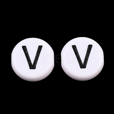 Opaque White Acrylic European Beads AC-CBA3BDD-01V-1