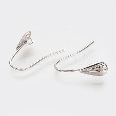 Brass Earring Hooks X-KK-S336-42P-1