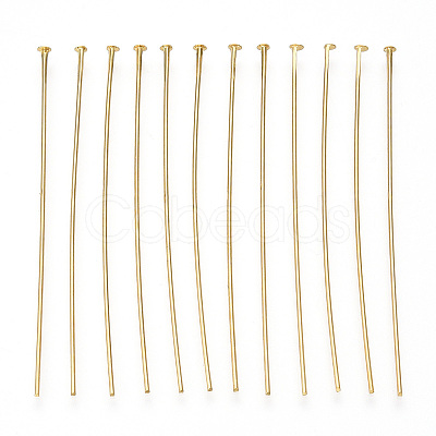Brass Flat Head Pins KK-G331-11-0.7x55-1