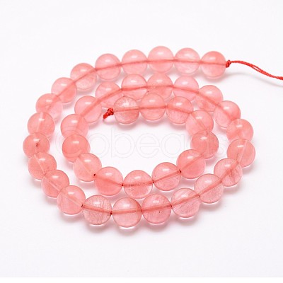Cherry Quartz Glass Bead Strands G-G735-44-8mm-1