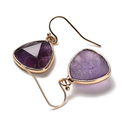 Natural Amethyst Dangle Earrings EJEW-G413-01C-G-1