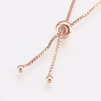 Adjustable Brass Bolo Bracelets BJEW-L618-02RG-A-1