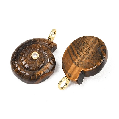 Natural Tiger Eye Pendants G-H353-02G-10-1