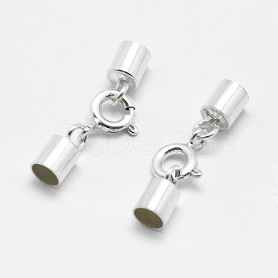 925 Sterling Silver Spring Ring Clasps STER-G019-08S-1