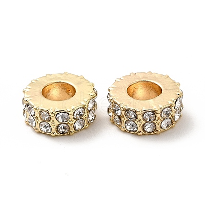 Rack Plating Alloy Rhinestone European Beads PALLOY-P289-29LG-1