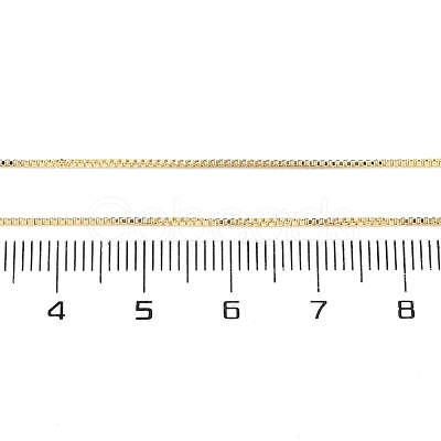 Brass Box Chain Necklaces for Women X-NJEW-D302-41G-1