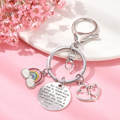 Teachers' Day Rainbow Alloy Enamel Keychains KEYC-TA00024-02-1