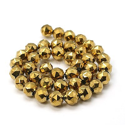 Electroplate Glass Beads Strands EGLA-J015-10mm-WLS21-1