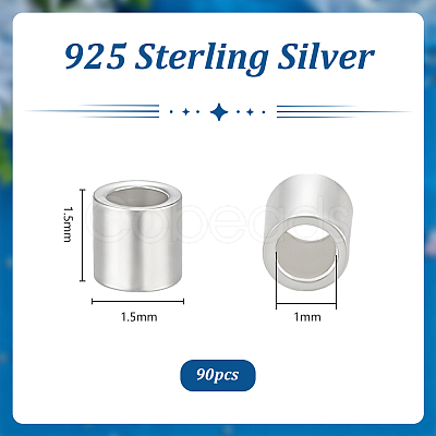 90Pcs 925 Sterling Silver Spacer Beads FIND-PH0059-78B-1