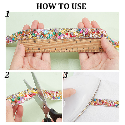 3Pcs 3 Colors Hotfix Rhinestone Tape DIY-PH0021-28-1