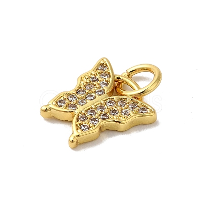 Brass Micro Pave Cubic Zirconia Pendants KK-H487-14G-1