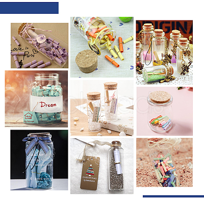 400Pcs 8 Colors Mini Wishing Bottle Paper AJEW-OC0005-10-1