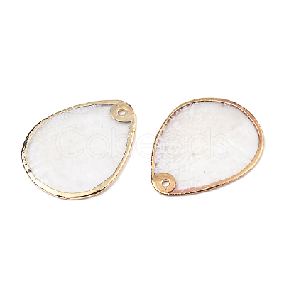 Natural Capiz Shell Pendants SSHEL-N034-129B-01-1