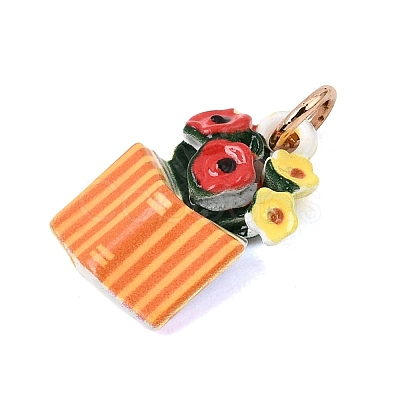 Spray Painted Alloy Pendants AL-CBAB1F7-01F-1