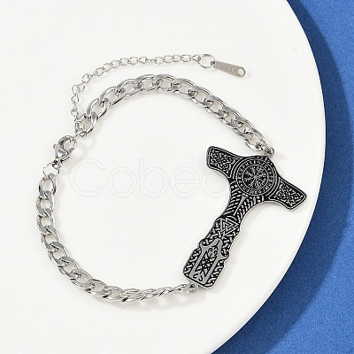 304 Stainless Steel Enamel Link Bracelets LS-BJEW-P356-01A-P-1