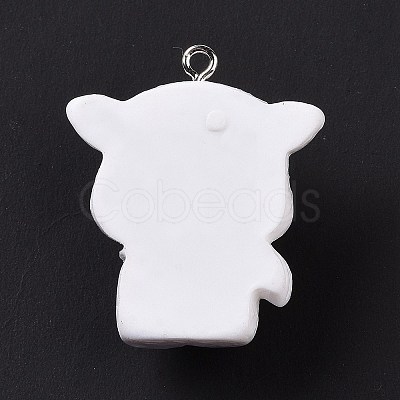 Opaque Resin Pendants RESI-D063-01B-1