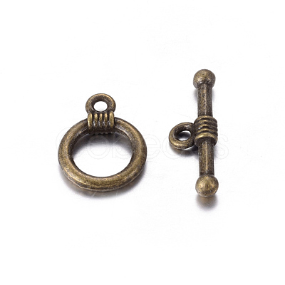 Tibetan Style Alloy Toggle Clasps X-MLF0034Y-NF-1