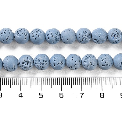 Synthetic Lava Rock Dyed Beads Strands G-H311-08B-06-1