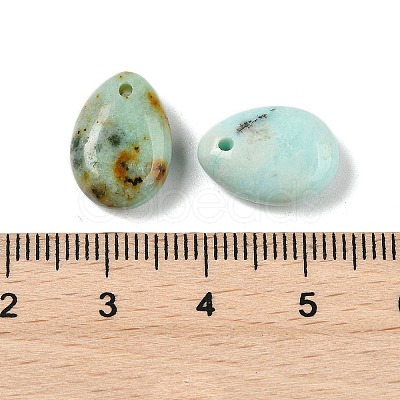 Natural Marble Teardrop Charms G-M410-01-13-1