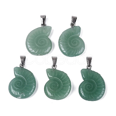 Natural Green Aventurine Pendants G-Q601-45D-1