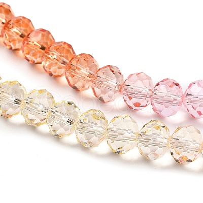 Transparent Painted Glass Beads Strands DGLA-A034-T6mm-A20-1