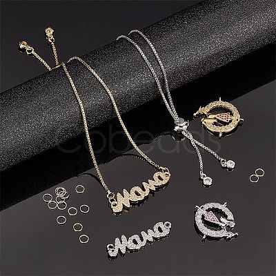 12Pcs 4 Colors Half Finished Rack Plating Brass Chain Bracelets KK-NB0002-71-1