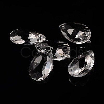 Faceted Teardrop Glass Pendants LS-X-GLAA-O008-B01-1