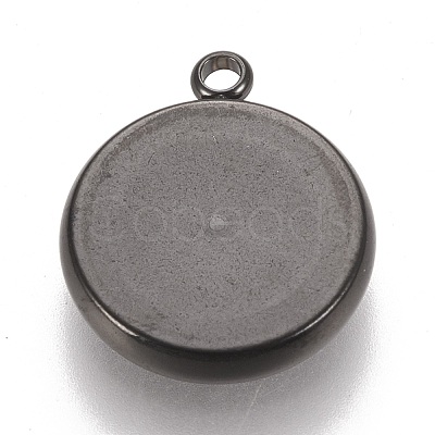 304 Stainless Steel Pendant Cabochon Settings STAS-K202-03E-B-1