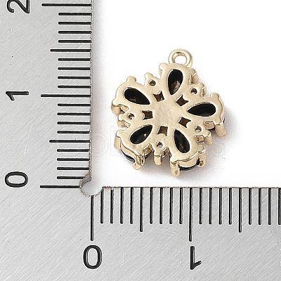 Brass Micro Pave Cubic Zirconia Charms KK-G491-26G-03-1
