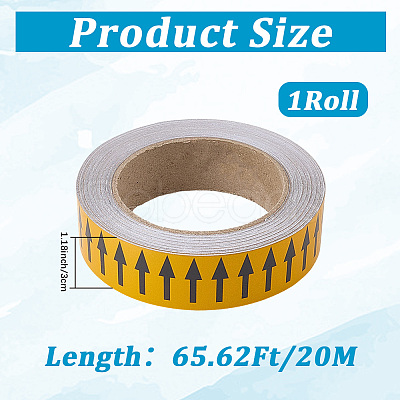 PVC Directional Arrow Tape for Pipe AJEW-WH20020-641A-1