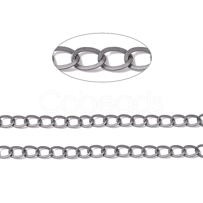 Oval Oxidation Aluminum Curb Chains CHA-G001-02P-1