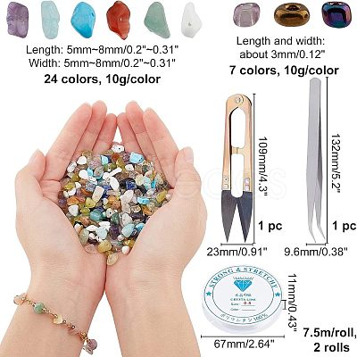 DIY Stretch Bracelets Making Kits DIY-CA0002-37-1