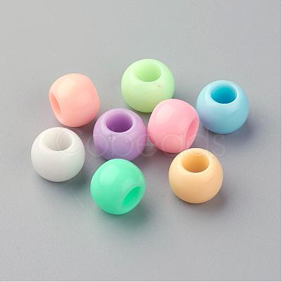 Opaque Acrylic European Beads SACR-Q187-25-1